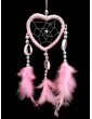 Heart-shaped Dream Catcher Hanging Ornament (pink)