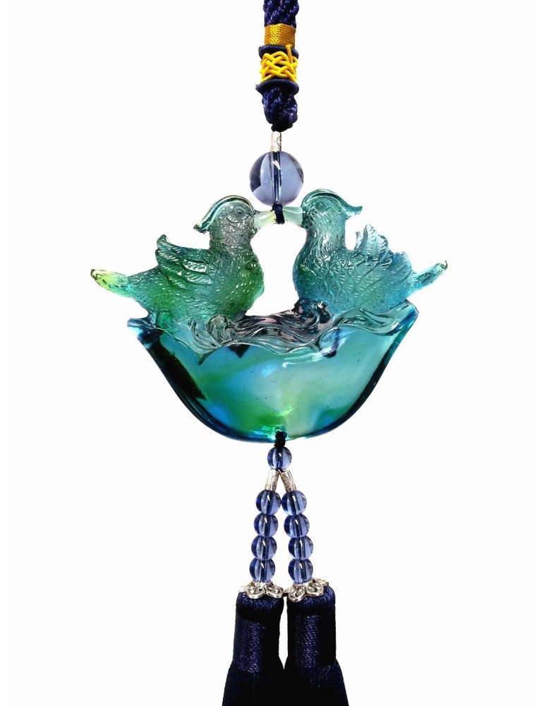 Liu Li Mandarin Ducks /Yuanyang Charm for Love and Fidelity  Liu Li Mandarin Ducks /Yuanyang Charm for Love and Fidelity