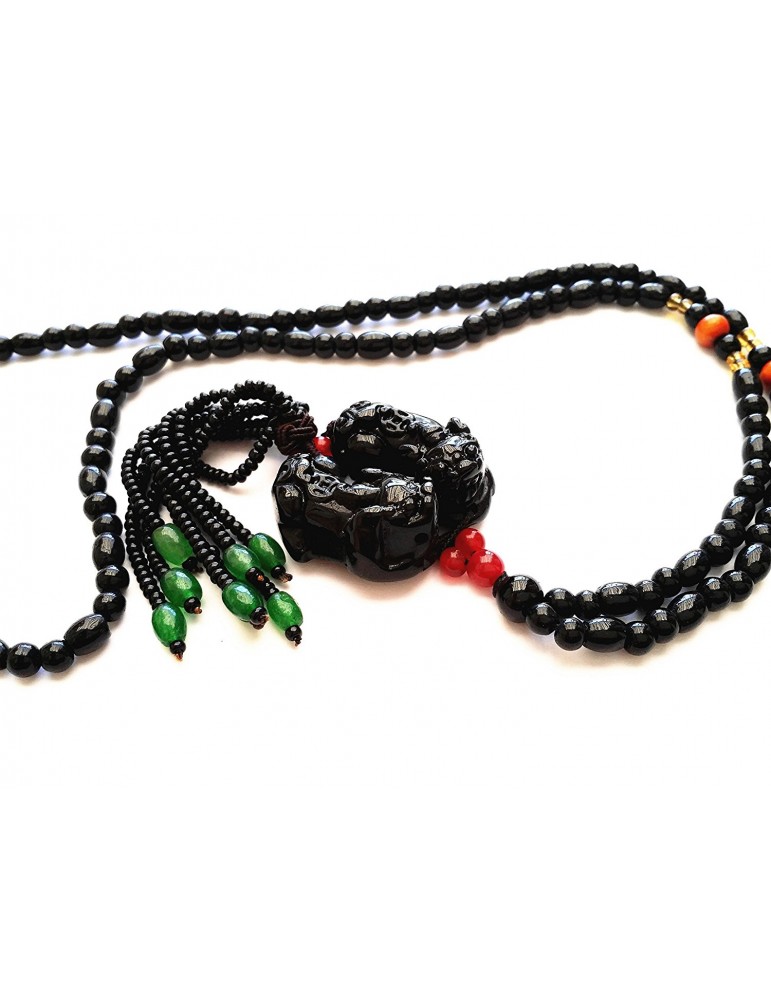 Handmade Feng Shui Obsidan Double Pi Yao Charm or Hanging for Wealth  Handmade Feng Shui Obsidan Double Pi Yao Charm or Hanging for Wealth