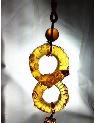 Liu Li Snake Shaped Lucky "8"charm Hanging for Good Luck  Liu Li Snake Shaped Lucky "8"charm Hanging for Good Luck