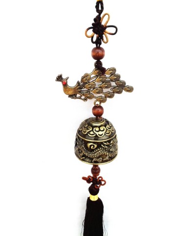 Feng Shui Peacock Bird Wind Chime Hanging for Love Cure