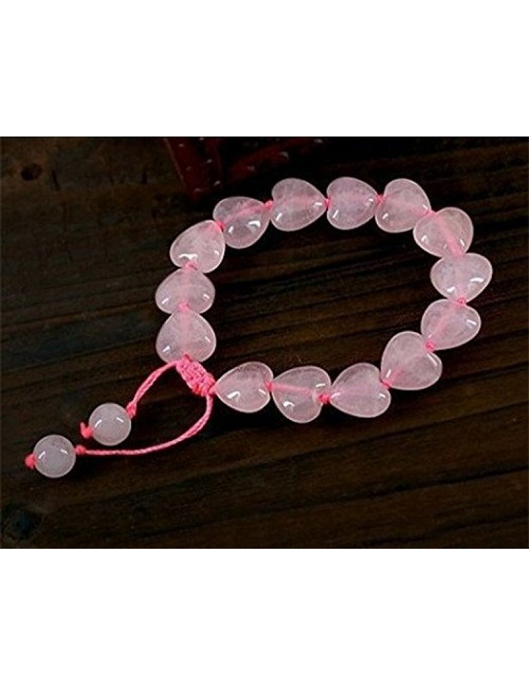 Feng Shui Rose Quartz Heart Bracelet for Love Feng Shui Rose Quartz Heart Bracelet for Love