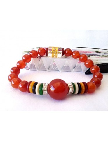 Feng Shui Agate Bracelet with Om Mani Padme Hum to Ward Off Bad Energies