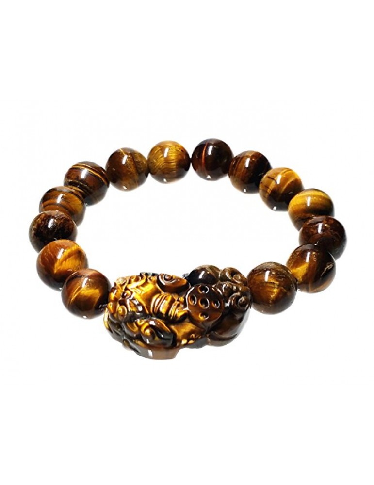 Handmade Tiger Eye Pi Yao Bracelet for Wealth Luck  Handmade Tiger Eye Pi Yao Bracelet for Wealth Luck