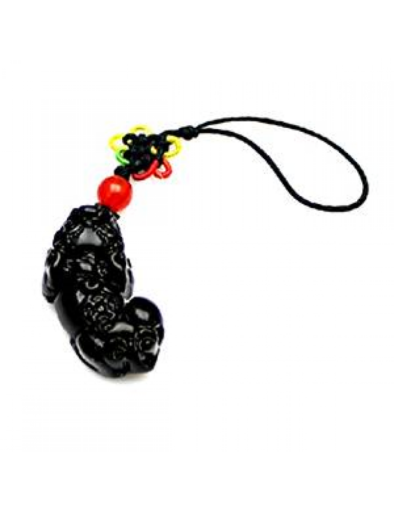 Handmade Obsidian Feng Shui Pi Yao Hanging for Wealth Handmade Obsidian Feng Shui Pi Yao Hanging for Wealth