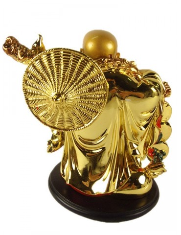 Golden Happy Buddha (Laughing Buddha) with a Ingot 