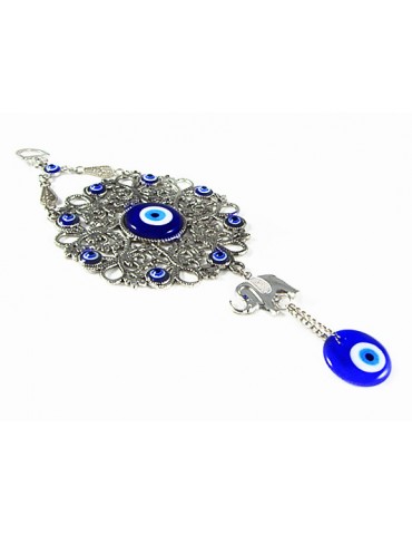 BLUE EVIL EYE WITH ELEPHANT BLUE EVIL EYE WITH ELEPHANT
